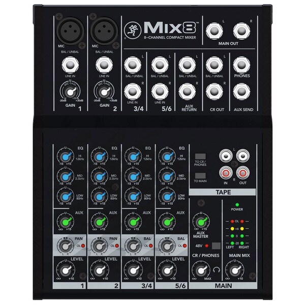Main product image for Mackie Mix8 8-Channel Compact Mixer249-560